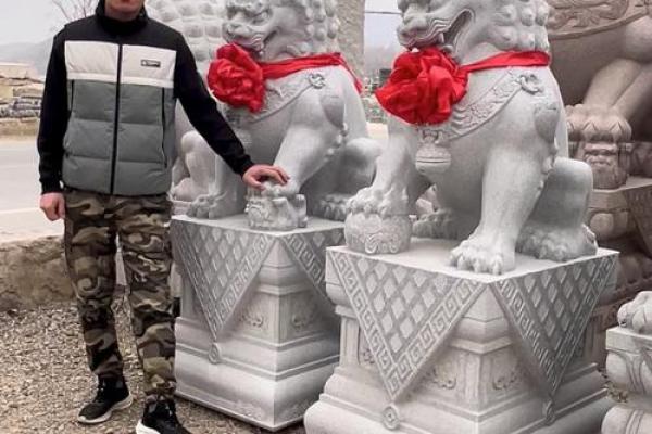 摆放狮子在大门风水起到招财作用