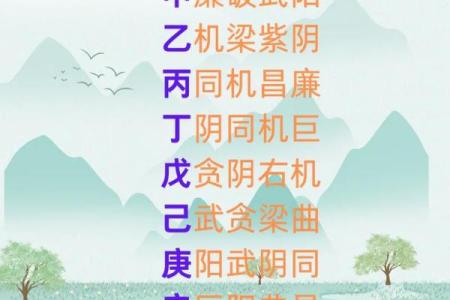 紫微斗数之天干地支的组合