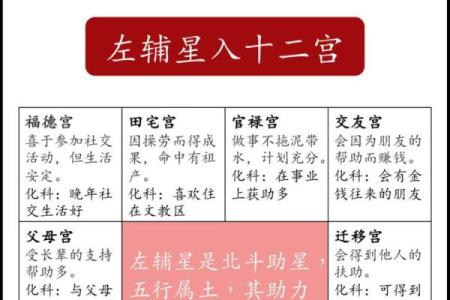紫微斗数命盘12个宫位