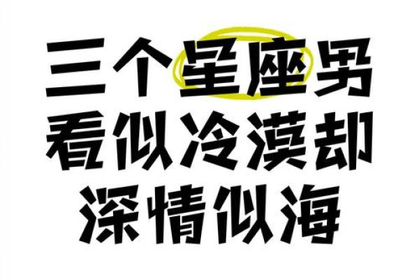 高冷深情高颜值的男星座有哪些