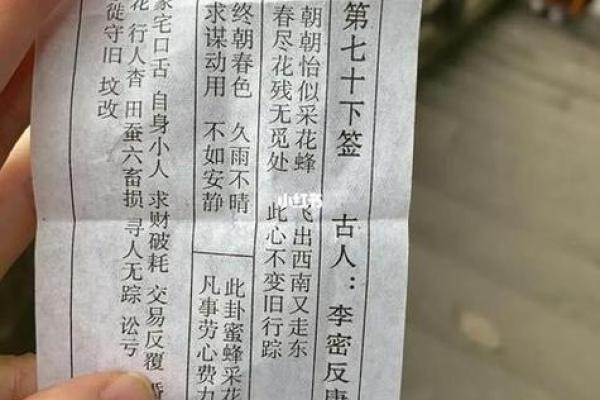 求签观音灵签60签