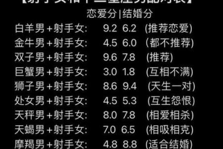 射手座适合什么星座的女孩子在一起