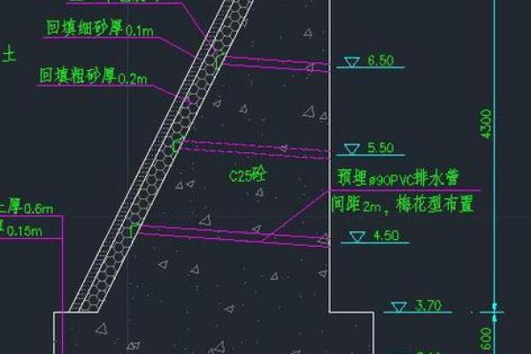 八字墙图片