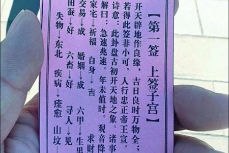 观世音灵签解