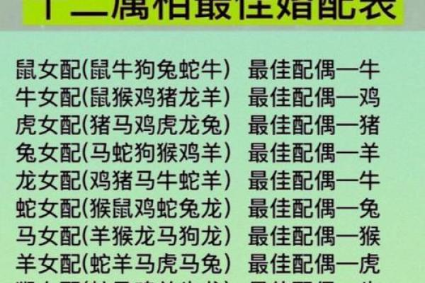 12生肖婚姻最佳配对 12生肖婚姻最佳配对表大全