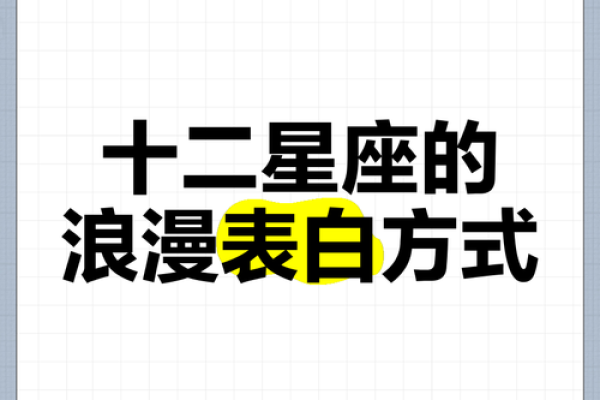 攻略，跟12星座表白前的必做功课