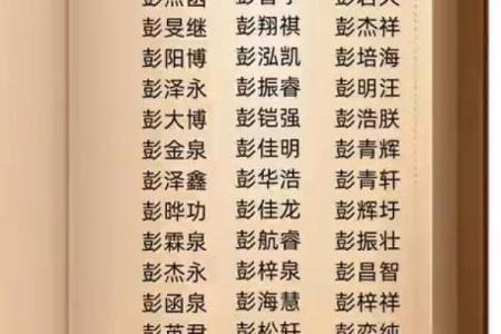 彭姓男孩名字大全-彭姓男孩起名字大全-彭姓名字大全姓名